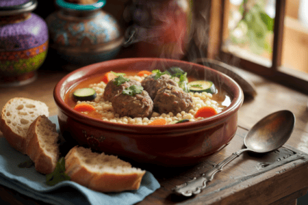 מרק לקוסקוס עם קציצות בשר