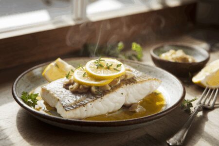 רוטב שום לימון לדג