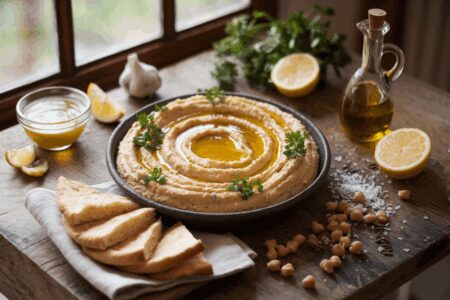 רוטב שום לימון לחומוס מתכון