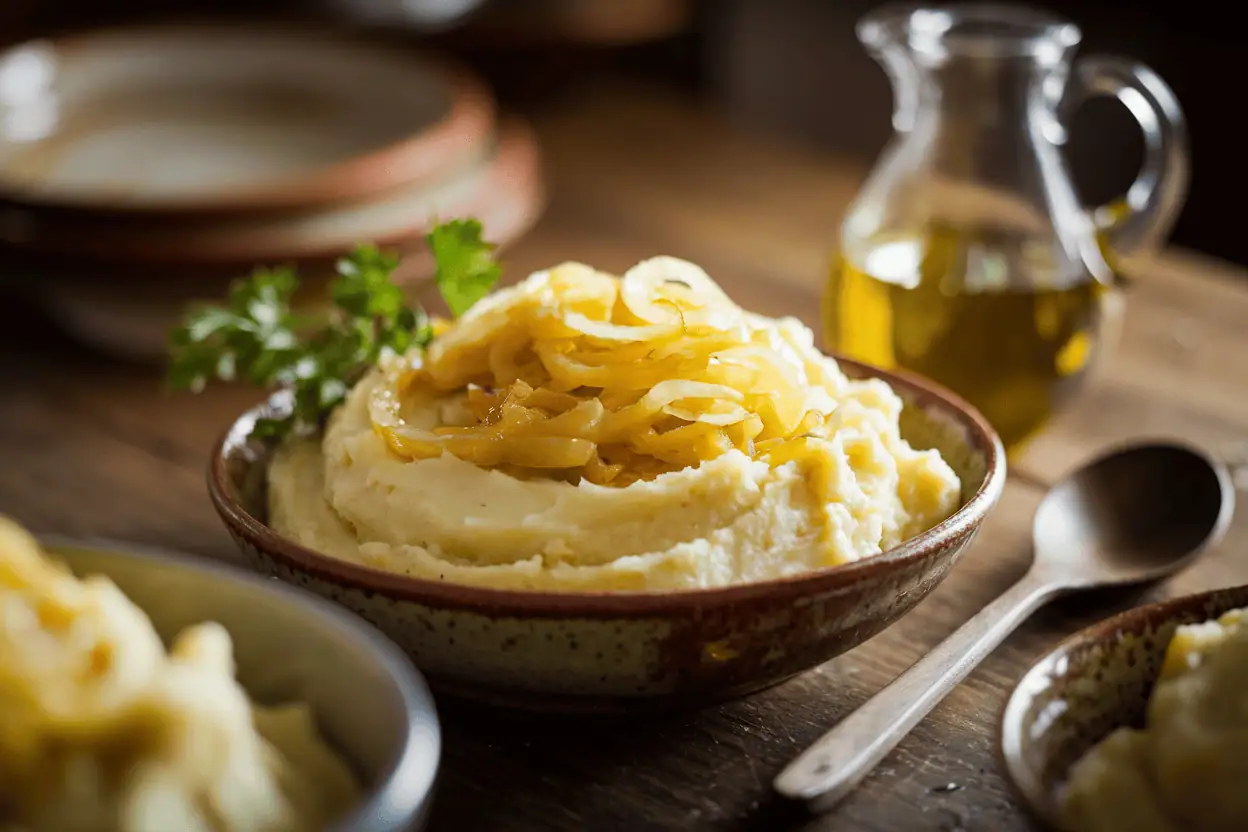 פירה עם בצל