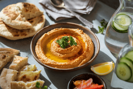 חומוס עדשים כתומות