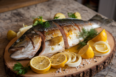 איך להכין דג לברק שלם בתנור