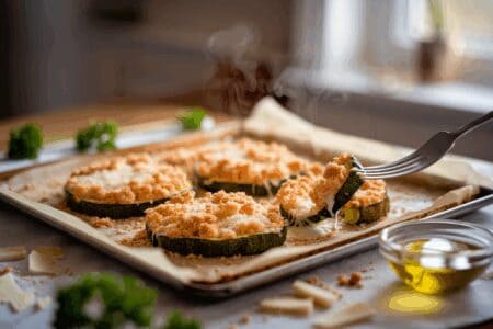 קישואים בתנור עם פירורי לחם