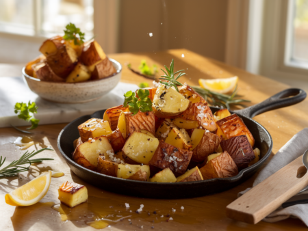 תפוחי אדמה קוביות בתנור