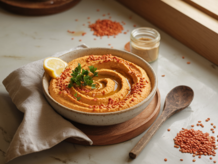 חומוס עדשים כתומות