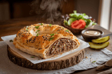 מאפה בשר בצק פריך