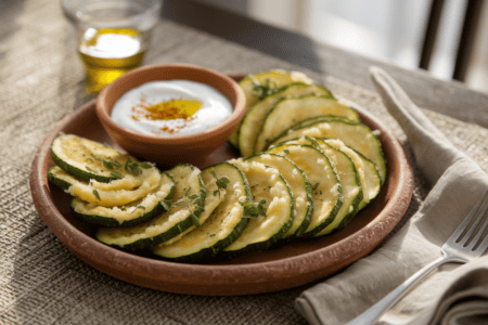 קישואים עם רוטב יוגורט